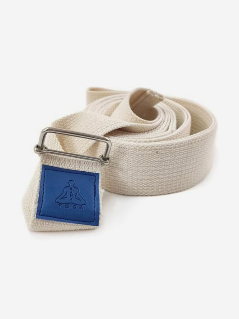 Ремень для йоги хлопковый Ramayoga Nature длиной 300 см Рамайога 0.3 белый