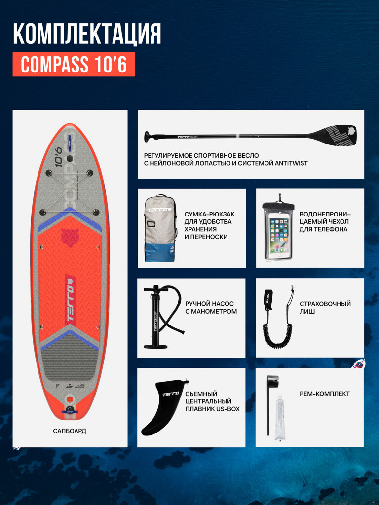 Сапборд TERRO - COMPASS 10'6