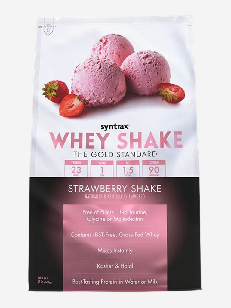 Протеин Syntrax Whey Shake, 907 г, Клубничный коктейль