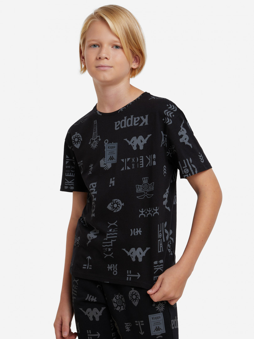фото Футболка для мальчиков kappa, черный
