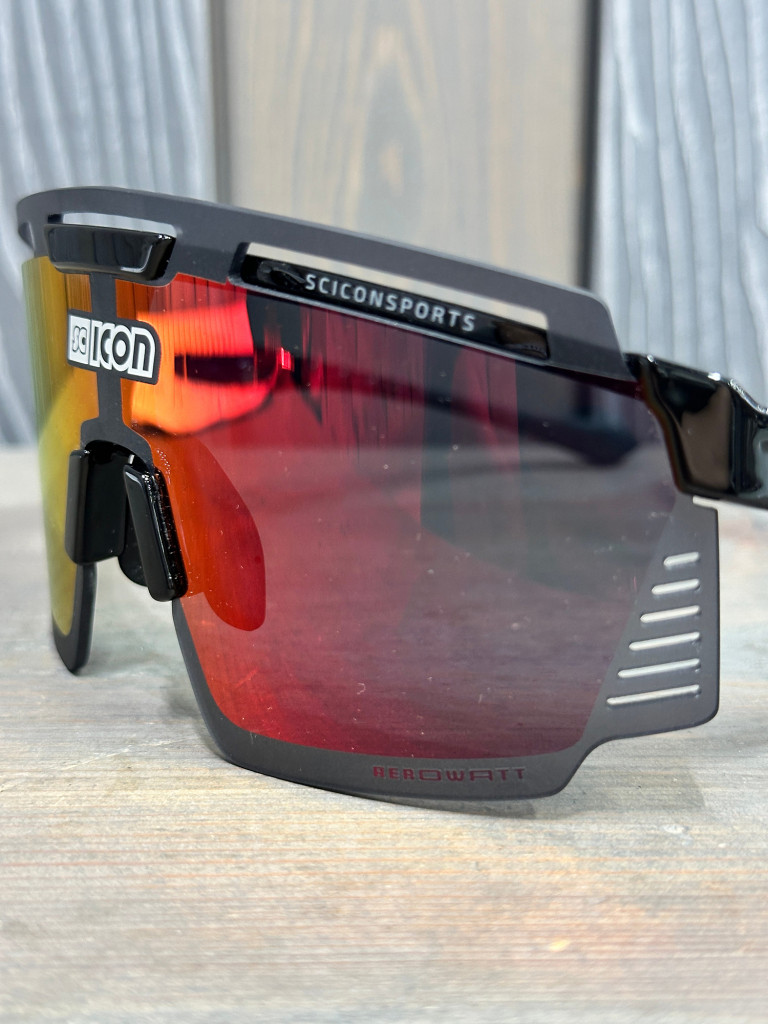 Очки спортивные Scicon AeroWatt оправа Black Gloss линза SCNPP Multimirror Red