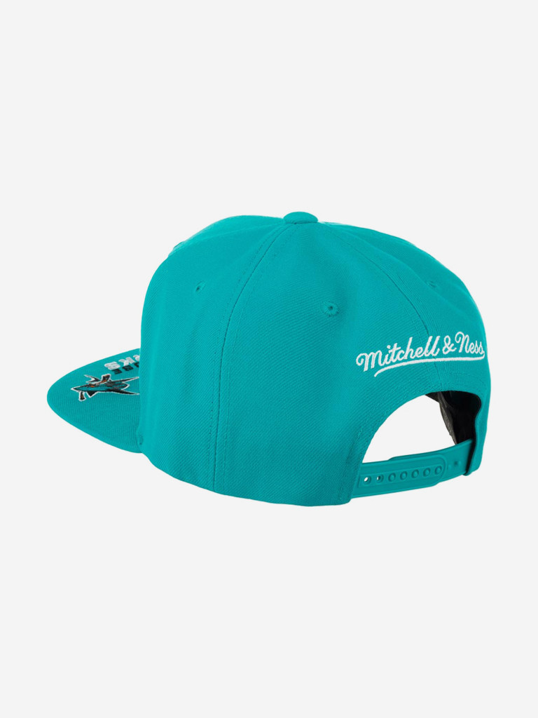Бейсболка с прямым козырьком MITCHELL NESS 6HSSSH22089-SJSTEAL San Jose Sharks NHL (голубой)