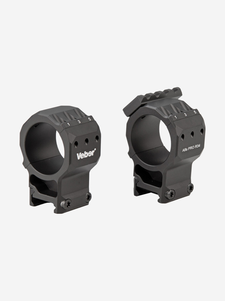 Кольца тактические Veber Alfa PRO R34 на Weaver 7075-T651