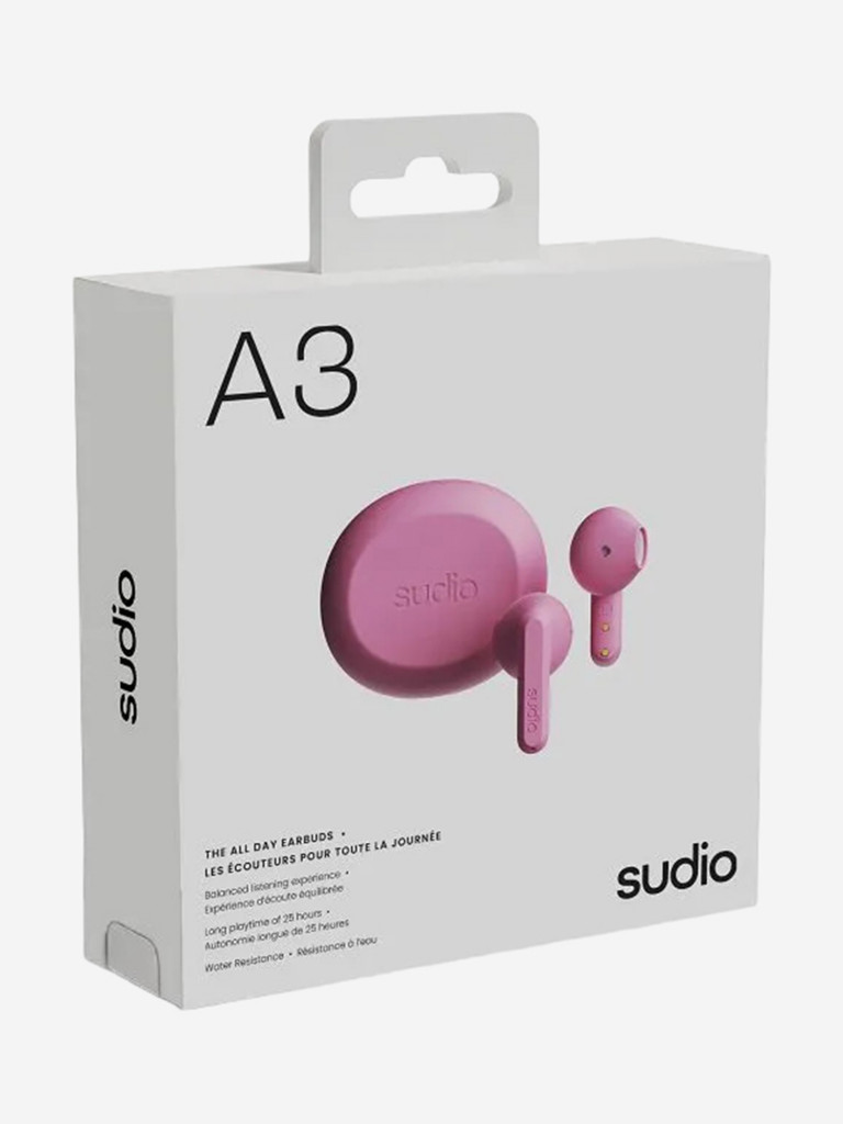 Беспроводные наушники Sudio A3 Wireless Bluetooth Earbuds, цвет: розовый