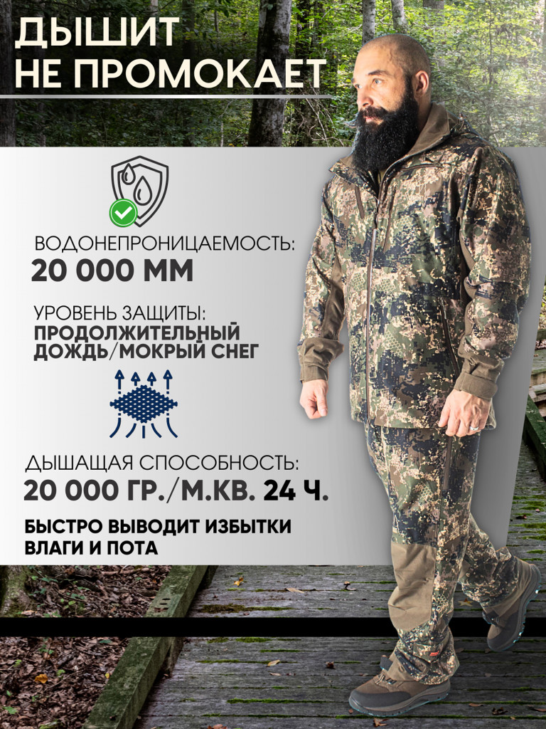 Костюм мужской охотничий FINNHUNT Reliable BTA Camo