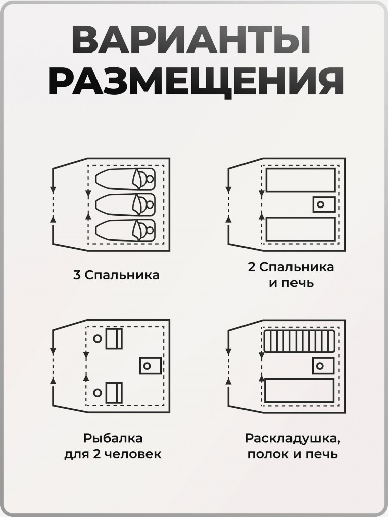 Большая палатка УП-5 Берег, Камыш, двухслойная, в чехле