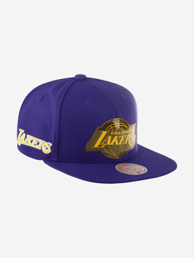Бейсболка с прямым козырьком MITCHELL NESS HHSS6047-LALYYPPPPURP Los Angeles Lakers NBA