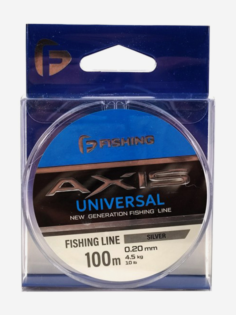 Леска F-FISHING Axis Universal Line Silver 100м 0,20мм 4,5кг/10lb