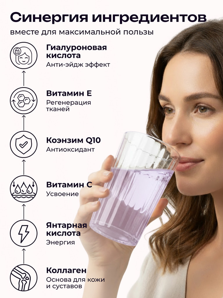 Коллаген пищевой с Янтарной кислотой COLLAGEN PREMIUM Черная Смородина, 380 мл