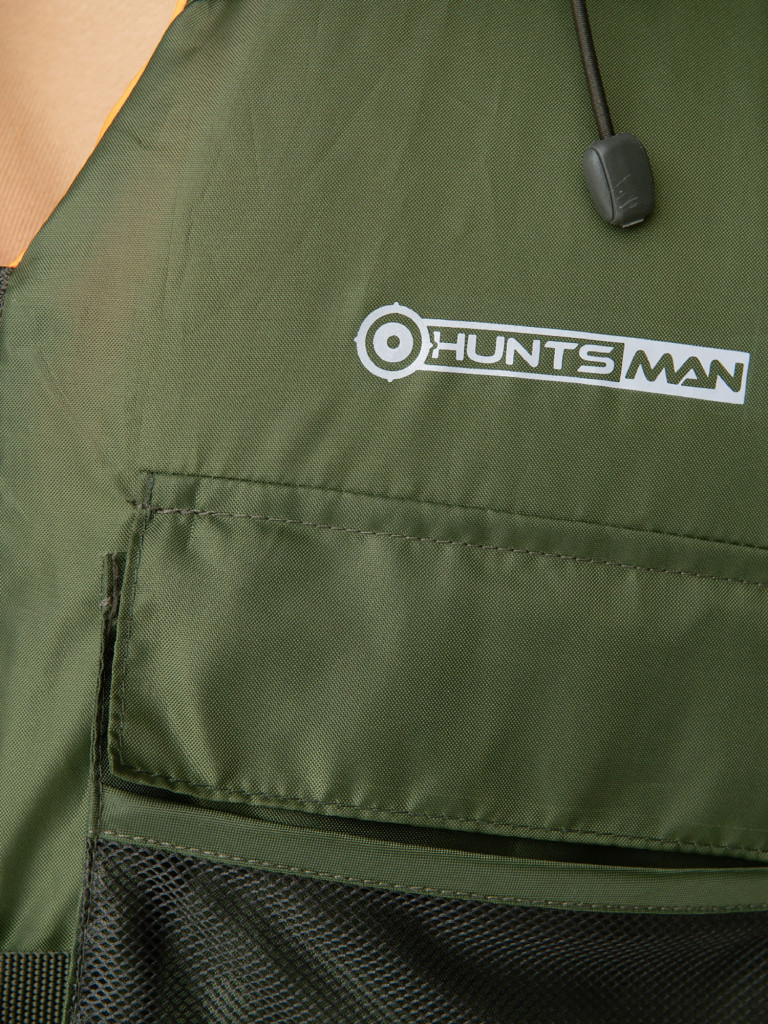Жилет спасательный HUNTSMAN Shark с карманами для рыбалки на реке и море, 80 кг