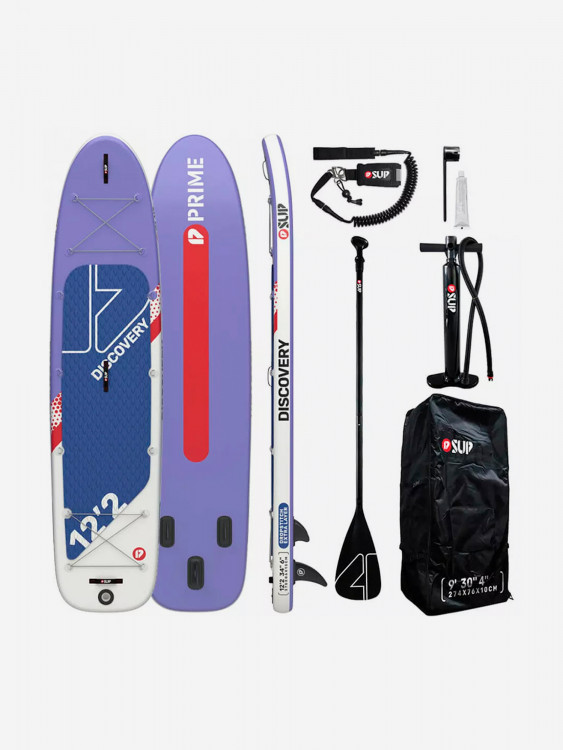 Cапборд надувной двухслойный Prime 12.2x34x6 Discovery purple, 370x86x15 см