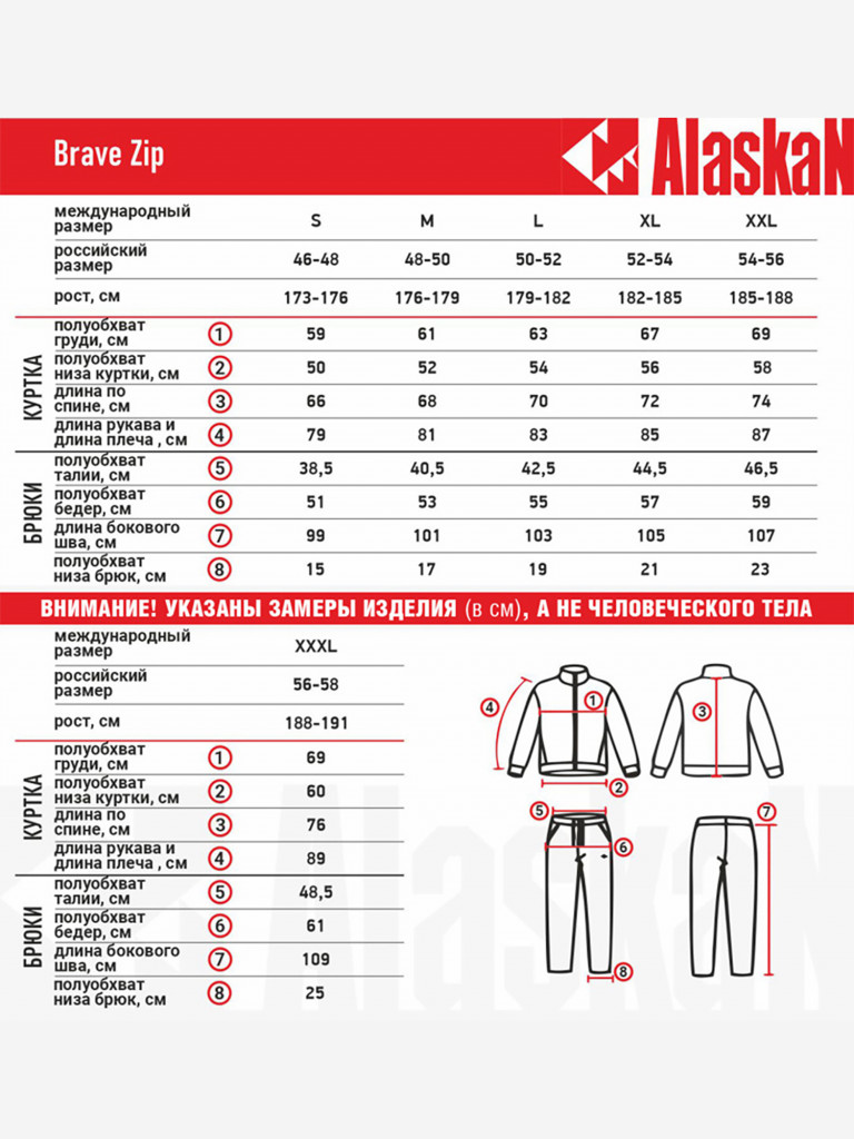Костюм флисовый мужской Alaskan BraveZip для рыбалки и охоты