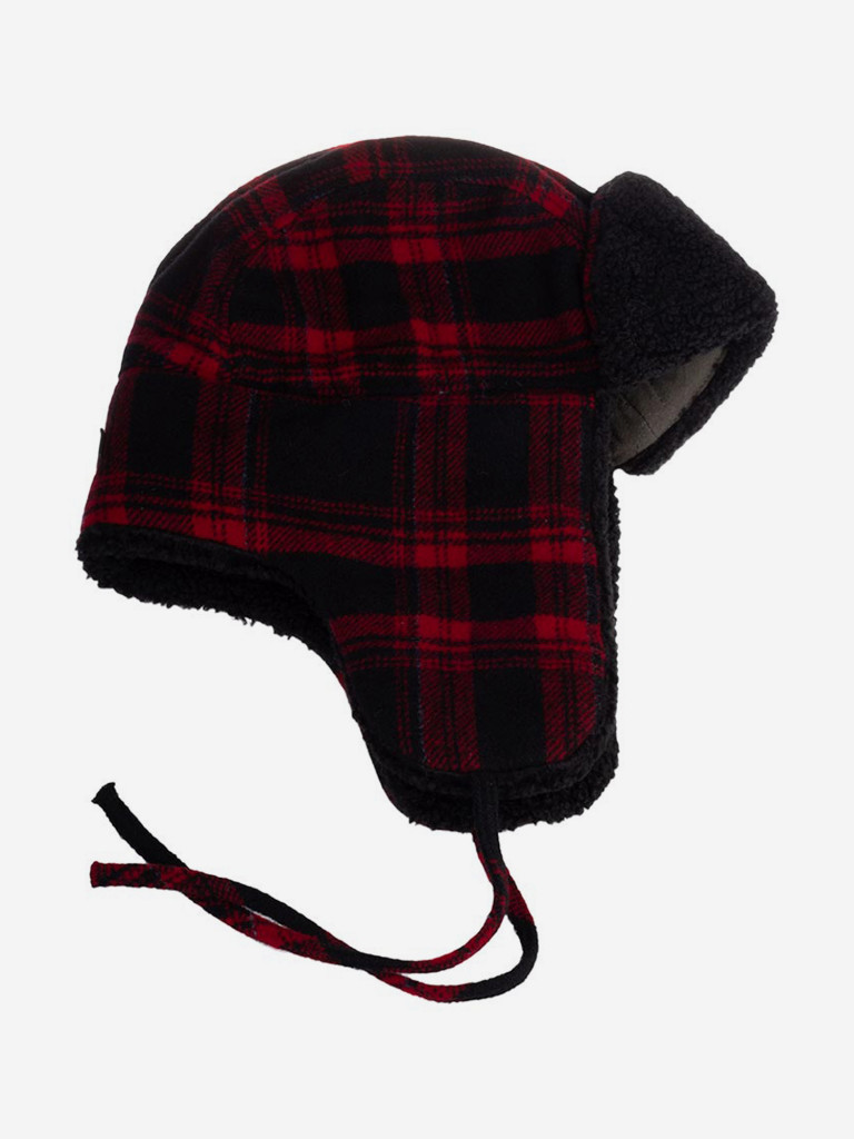 Шапка-ушанка STETSON 9290305 BOMBER CAP SHADOW PLAID (красный)
