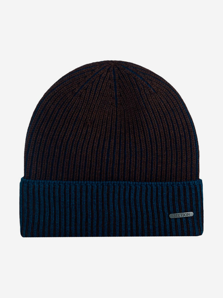 Шапка с отворотом STETSON 8599365 BEANIE MERINO WOOL (коричневый)