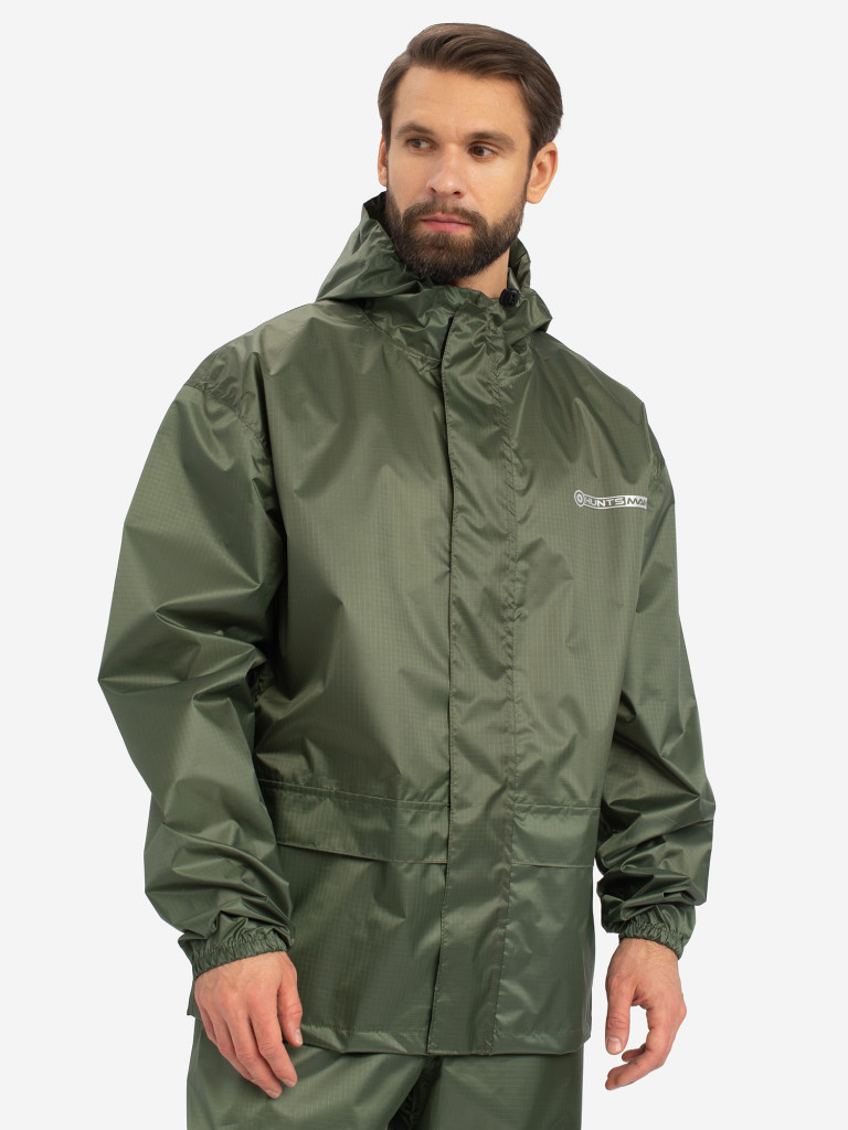 Костюм-дождевик мужской Huntsman ВВЗ Склон-2 для рыбалки и охоты, ткань таффета 3000 мм вод.ст.