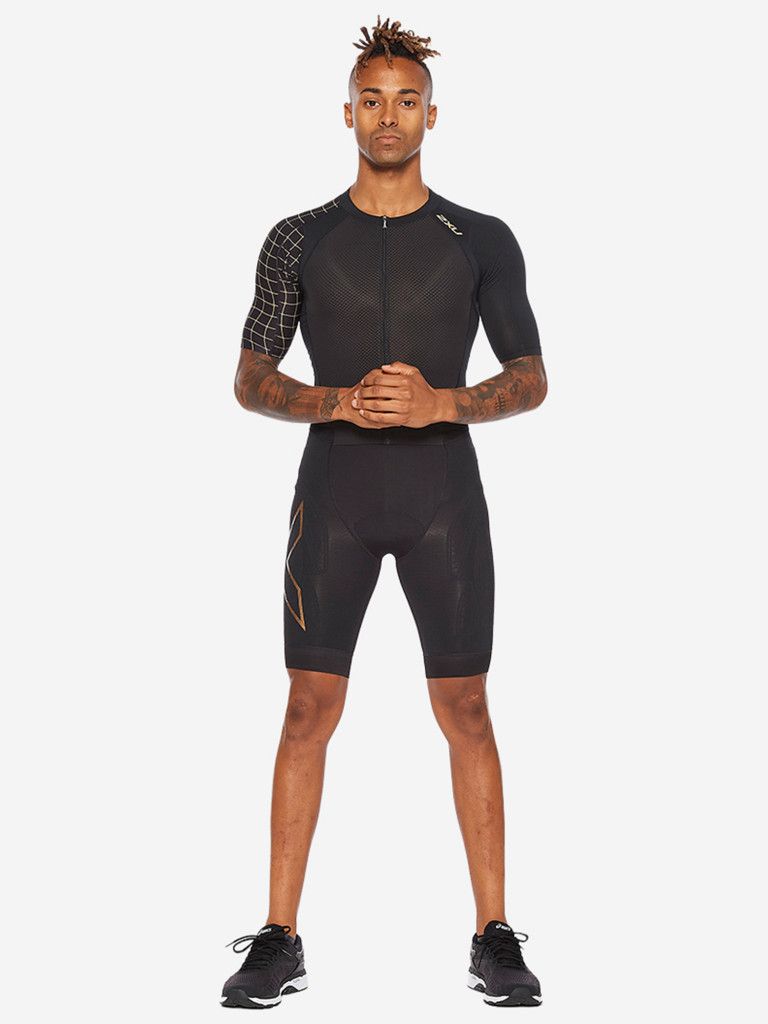 Мужской Компрессионный Костюм Для Триатлона 2XU Compression Full Zip Sleeved Trisuit