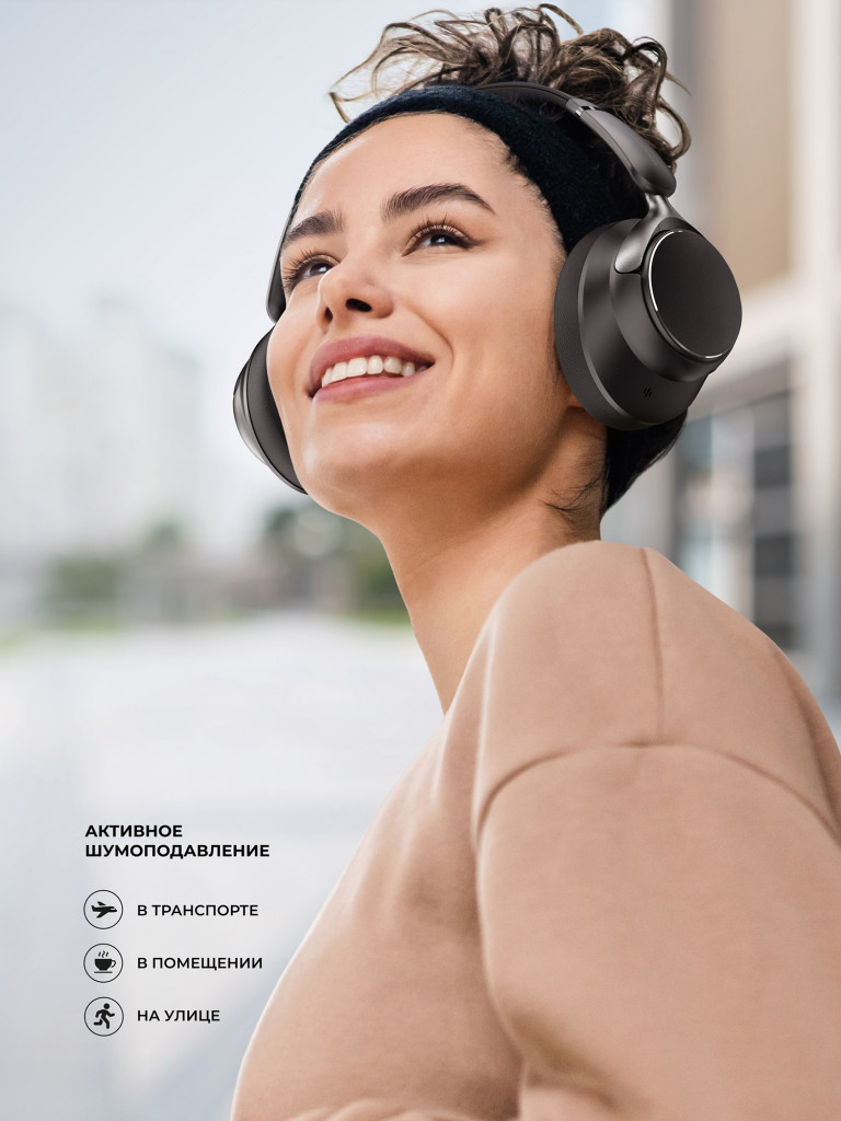 Беспроводные накладные наушники Stereo Core ANC, шумоподавление, bluetooth 6.0, 400 мАч