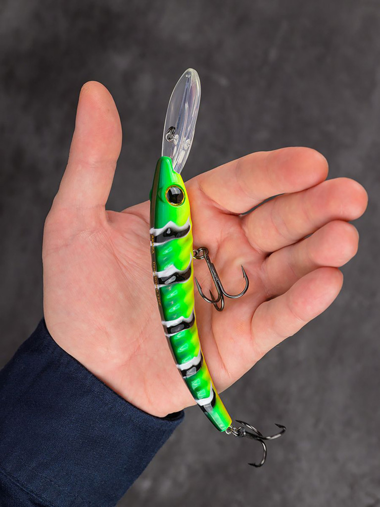 Воблер Akara Deep Snoop 120F минноу плавающий для троллинга на щуку, судака, сома 20гр A107