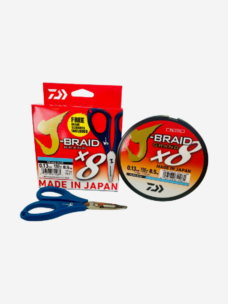 Шнур плетеный Daiwa J-Braid Grand x8 135 м с ножницами 0.06 мм
