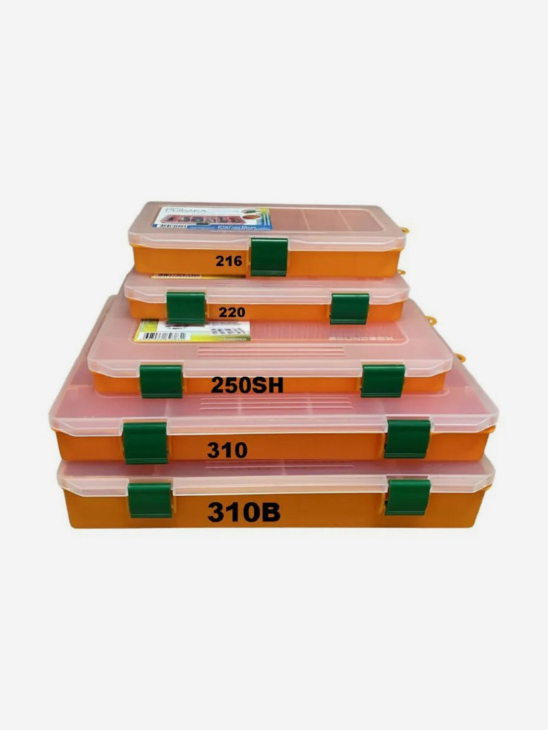 Коробка рыболовная для приманок Fisherbox 250 sh (25х19х02) slim оранжевая