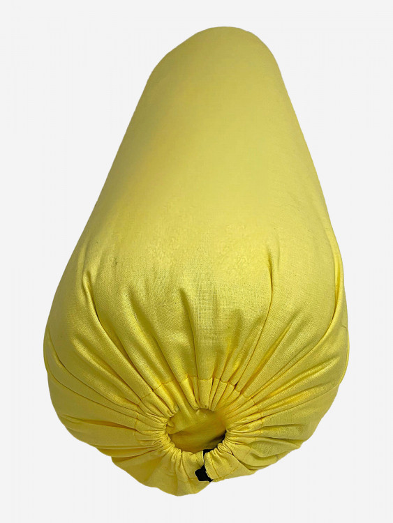 Болстер для йоги Айенгара желтый 75см шерстяной с хлопковым чехлом Рамайога