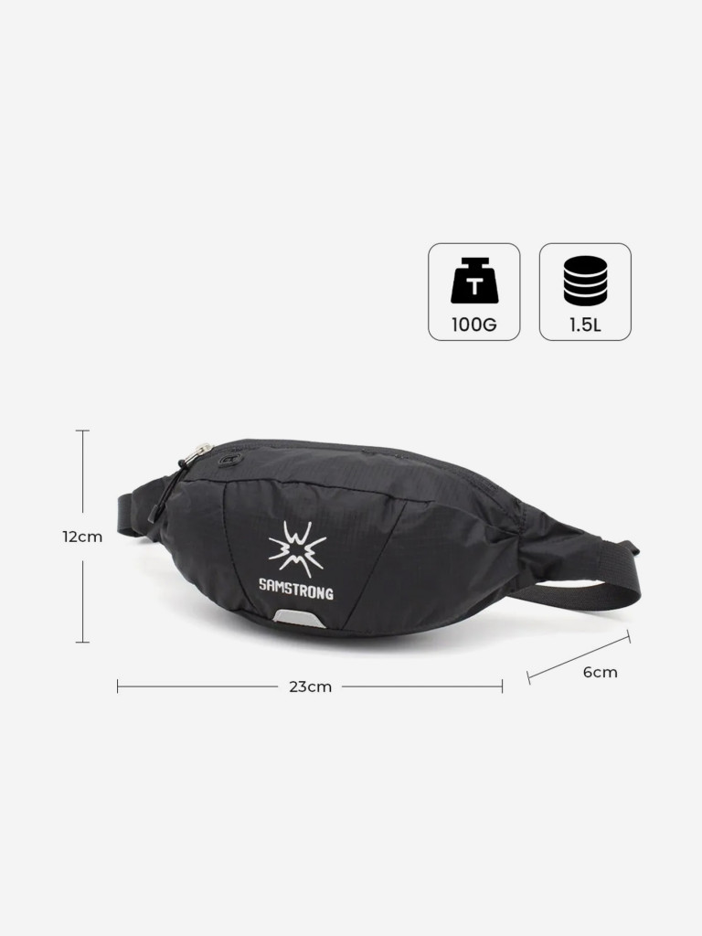 Поясная сумка SAMSTRONG B0268 WAIST BAG 1,5, черный