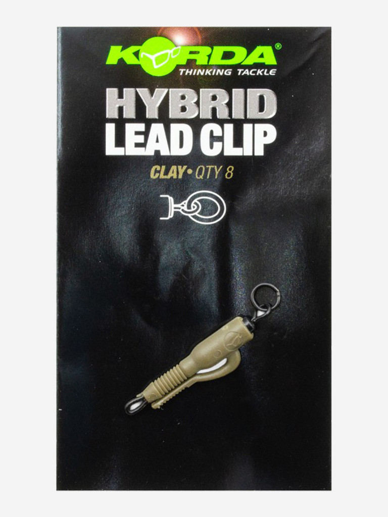 Клипса безопасная с кольцом KORDA Hybrid Lead Clips Clay