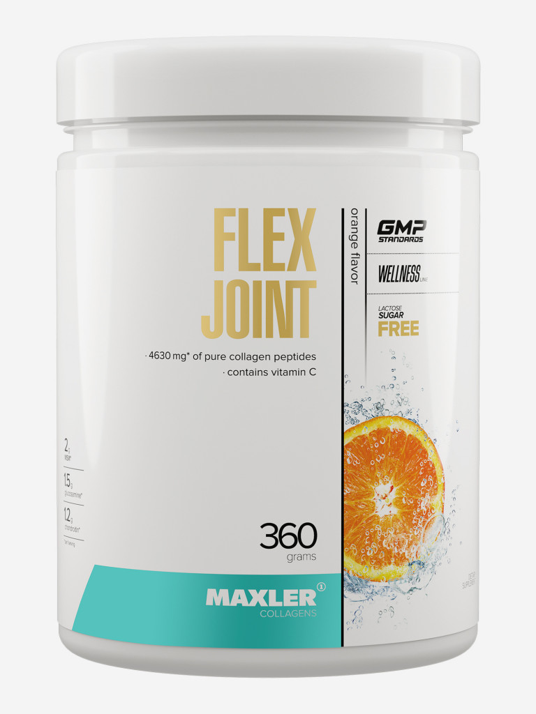 Препарат для суставов и связок Maxler Flex Joint (Глюкозамин Хондроитин МСМ Коллаген) 360 гр. Апельсин