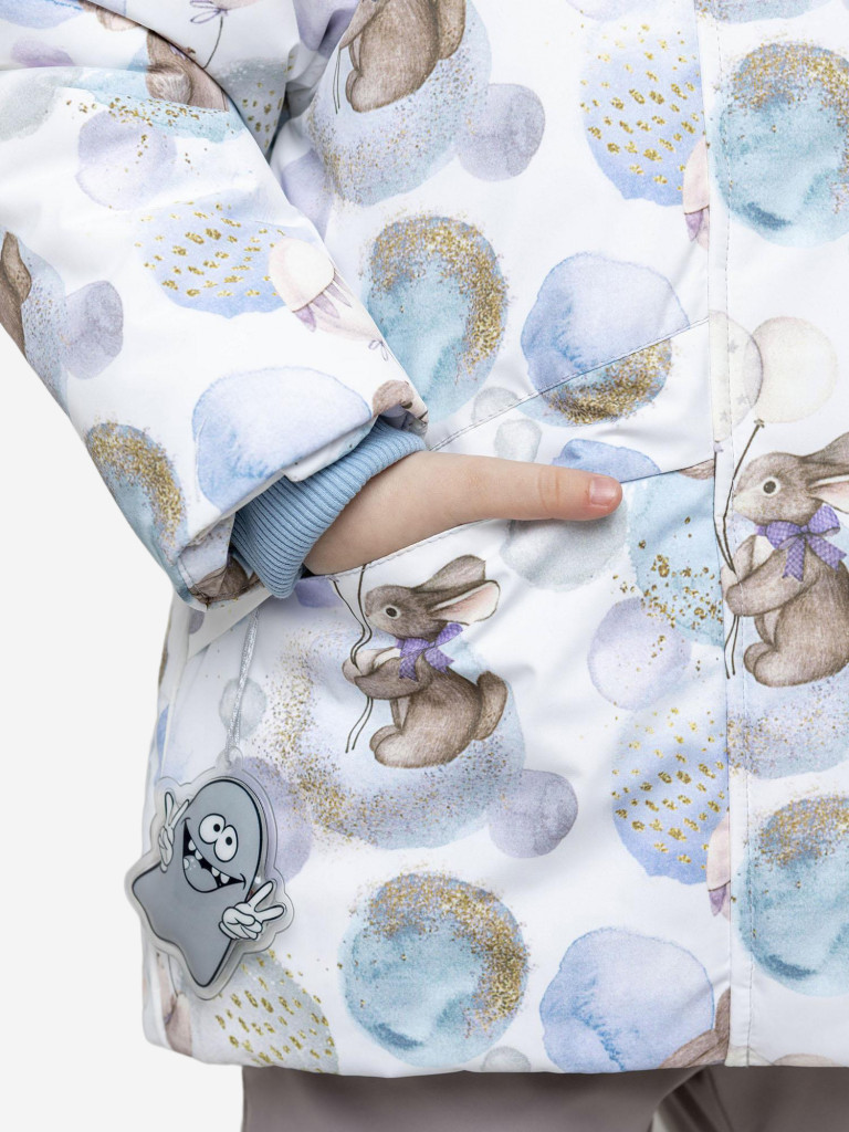 Костюм утепленный для девочки batik Кьяра принт голубой