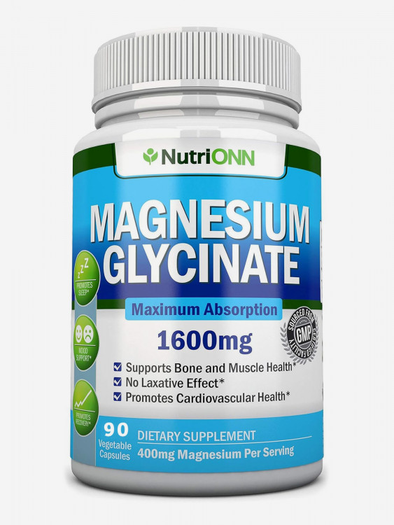 Магния глицинат, NutriONN, 1600 мг, 90 капсул