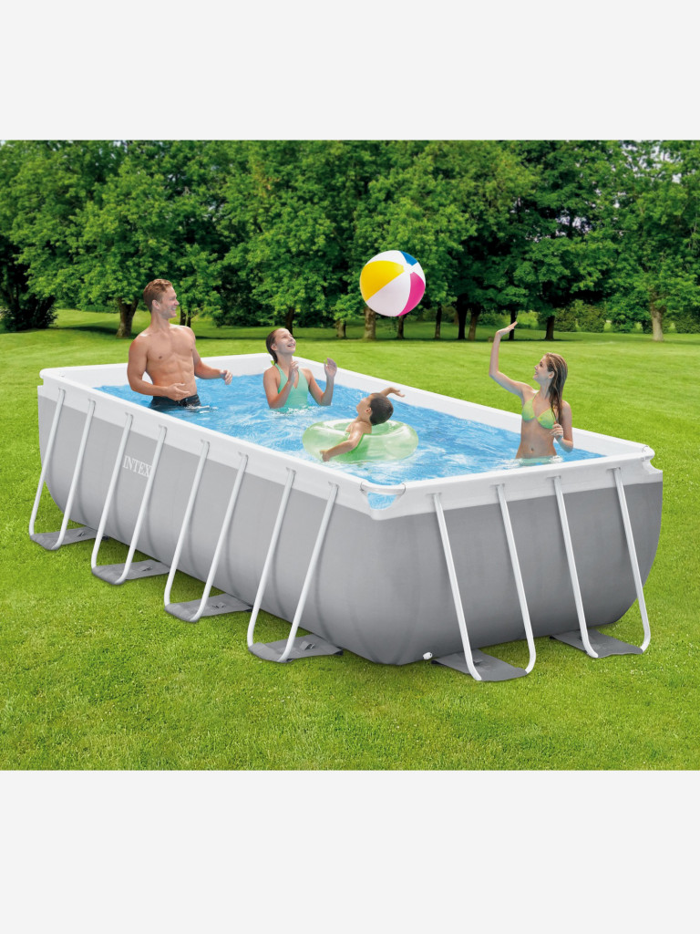 Бассейн каркасный Intex, 400x200x100 см, фильтр-насос 2006 л/ч, лестница
