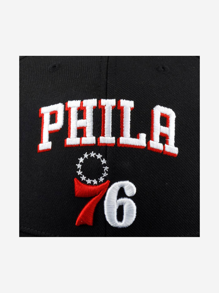 Бейсболка с прямым козырьком MITCHELL NESS HHSS2998-P76YYPPPBLCK Philadelphia 76Ers NBA (черный)
