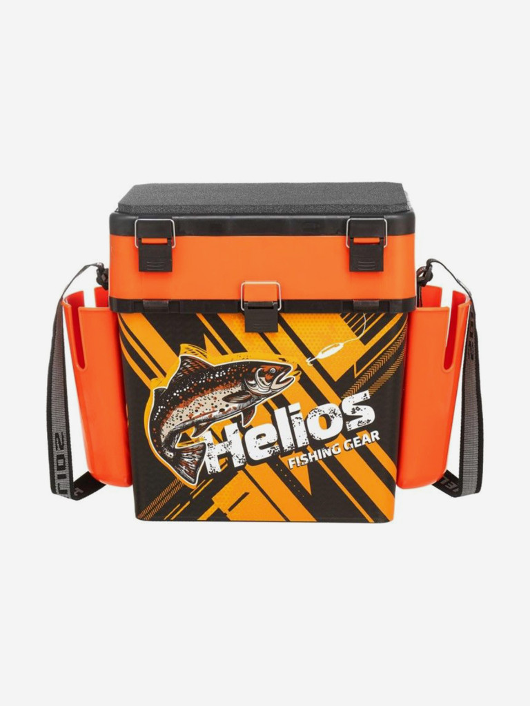 Ящик рыболовный зимний FishBox односекционный (19л) TROUT оранжевый (HS-FB-IML-19-O) Helios