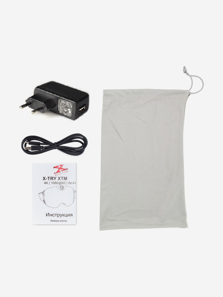 Маска со встроенной видеокамерой X-TRY XTМ502 REAL 4К WI-FI ORANGE