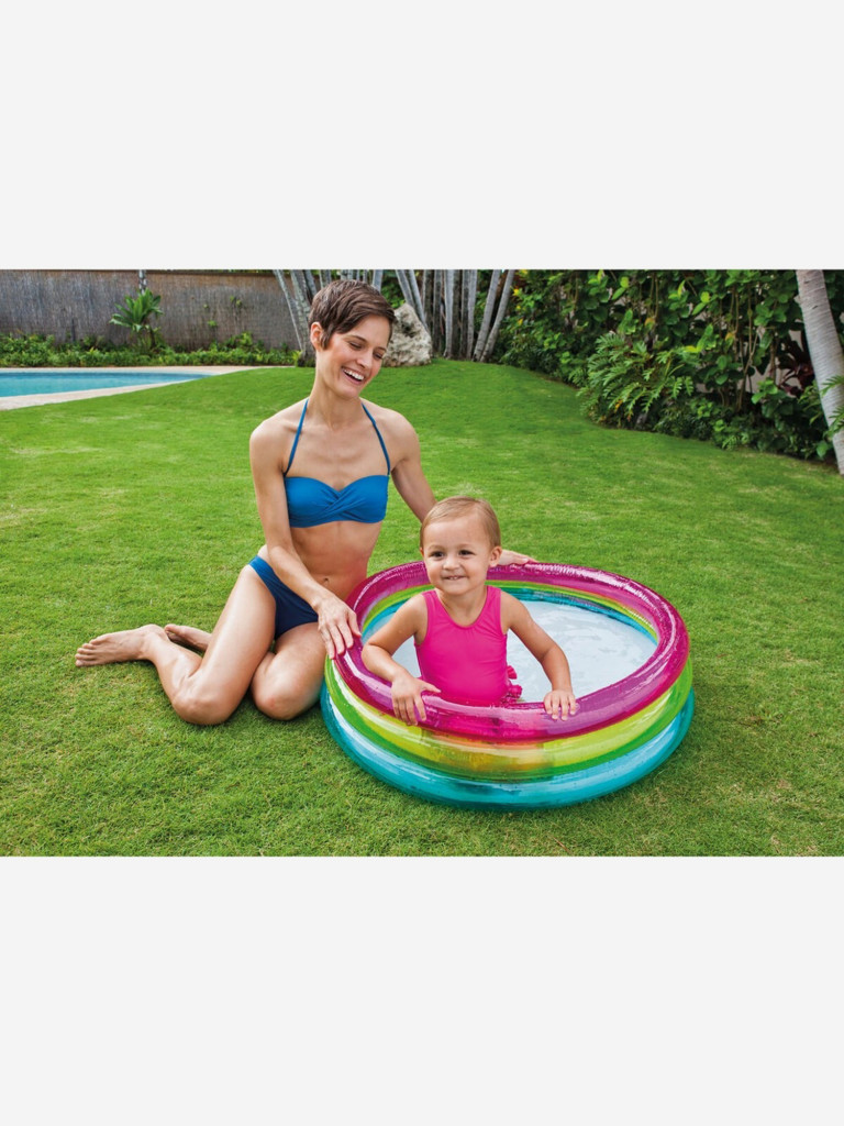 Надувной детский бассейн Intex 57104NP "Rainbow Baby" (86х25 см) (1-3 лет)