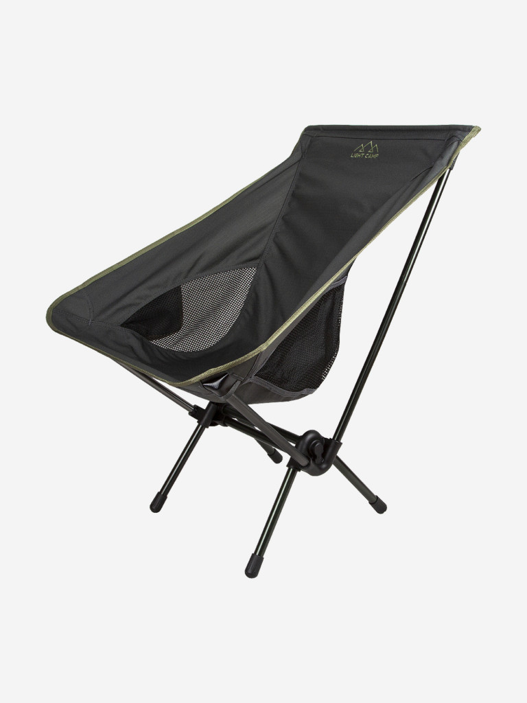 Кресло туристическое складное до 120 кг, для походов, пикника, охоты, рыбалки, алюминиевый каркас LIGHT CAMP M зеленый