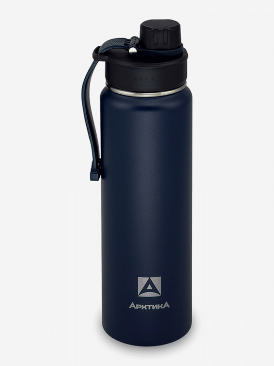 Термос питьевой с дополнительной пробкой с питьевой системой тм "Арктика", синий текстурный 700 мл, арт.708-700S