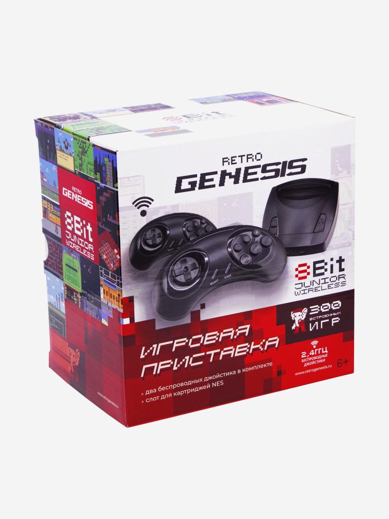 Игровая приставка RETRO GENESIS Junior Wireless 8 Bit + 300 игр