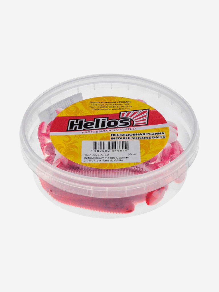 Мягкая приманка Helios Catcher, 2,75'' / 7 см, Red & White, 30 шт (HS-1-003-N-30)