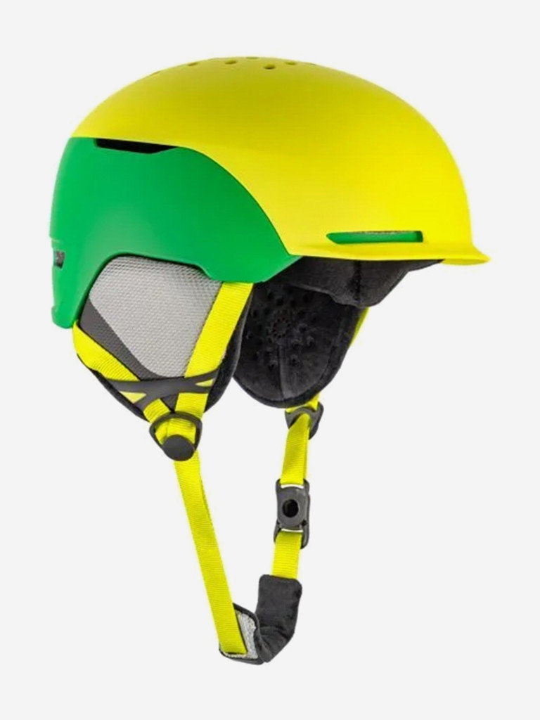 Шлем зимний White Owl Guardian, S/M (51-55 см), зеленый с желтым