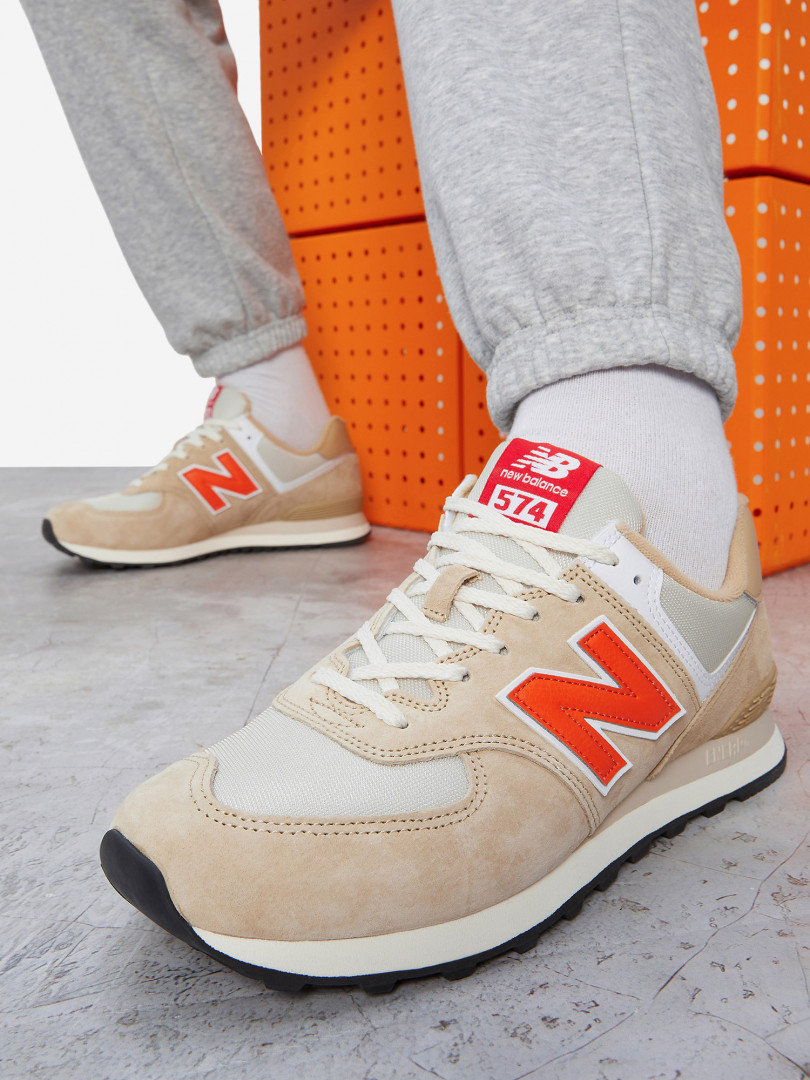 фото Кроссовки мужские new balance 574, бежевый