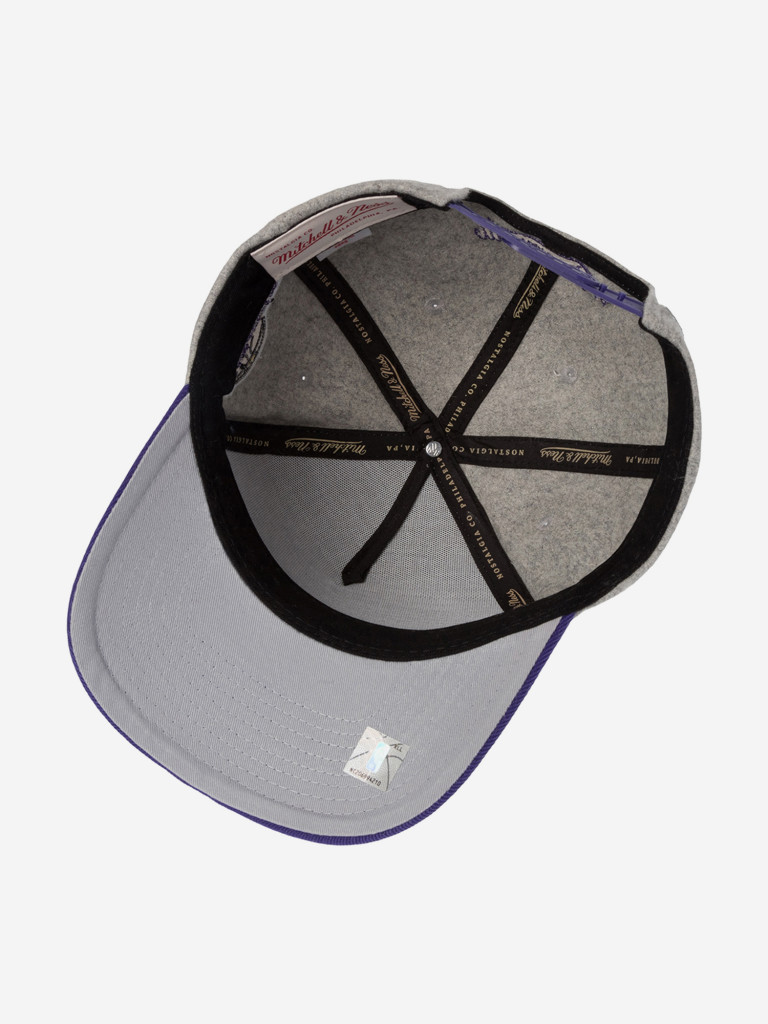 Бейсболка MITCHELL NESS HP14543-LALGREY Los Angeles Lakers NBA