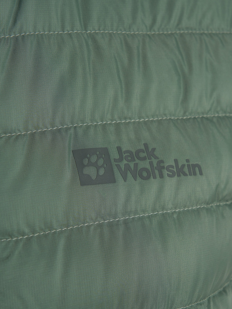 фото Жилет пуховый женский jack wolfskin pilvi, зеленый