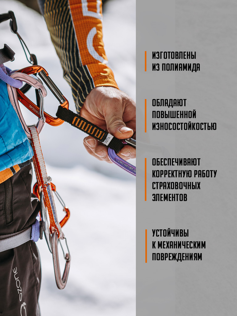 Оттяжка альпинистская полиамид 17 см
