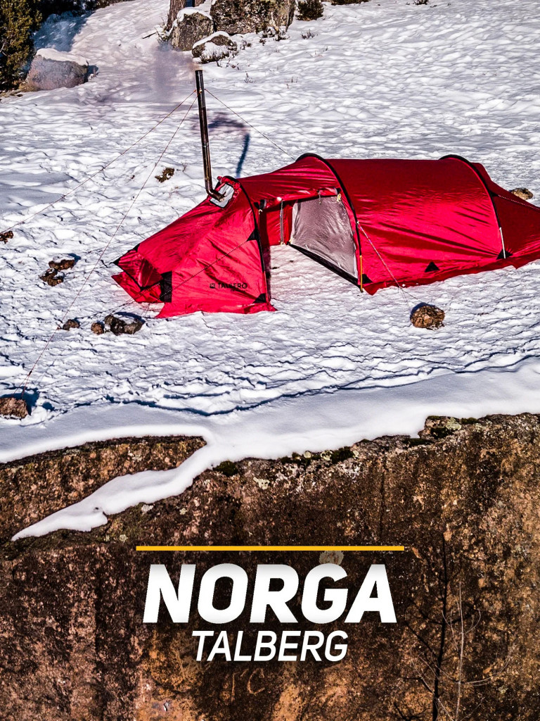 Палатка Talberg NORGA 3 RED, туристическая 3 местная, двухслойная для охоты и рыбалки под печь