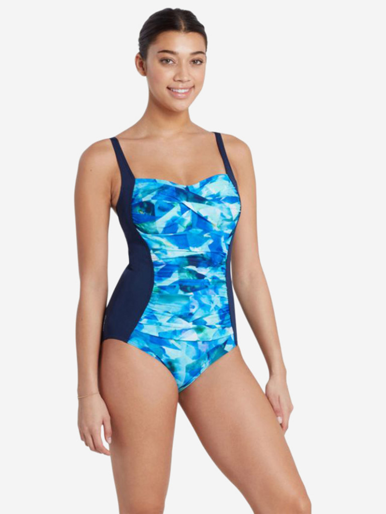 Купальник слитный с чашечками ZOGGS Aqua Digital Ruched Front