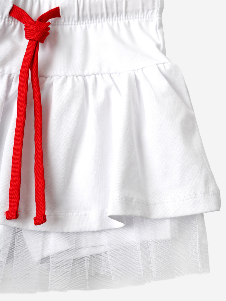 Комплект для девочек: футболка, юбка-шорты PlayToday