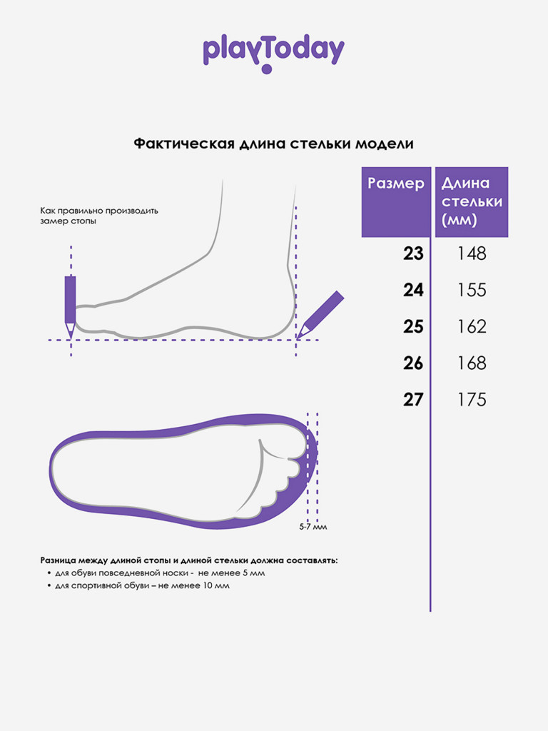 Сабо для девочек PlayToday