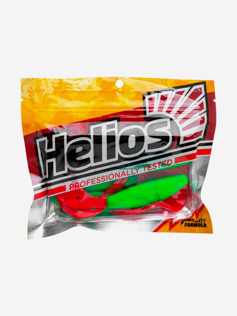 Мягкая приманка Helios Kasandra, 4,29" / 10,9 см, Lime & Red, 5 штук (HS-34-021)