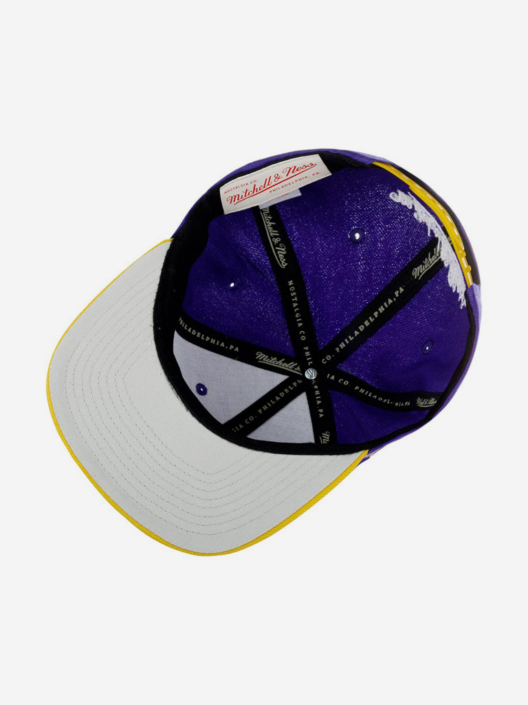 Бейсболка с прямым козырьком MITCHELL NESS 6HSSSH21270-LALPRGD Los Angeles Lakers NBA
